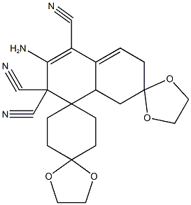 2'-amino-4'a,5',6',7'-tetrahydro-dispiro(1,3-dioxolane-2,6'-naphthalene-4',8''-[1,4]dioxaspiro[4.5]decane)-1',3',3'(4'H)-tricarbonitrile Struktur