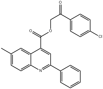 2-(4-chlorophenyl)-2-oxoethyl 6-methyl-2-phenyl-4-quinolinecarboxylate Struktur