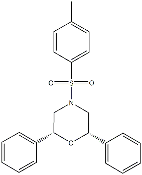 4-[(4-methylphenyl)sulfonyl]-2,6-diphenylmorpholine Struktur