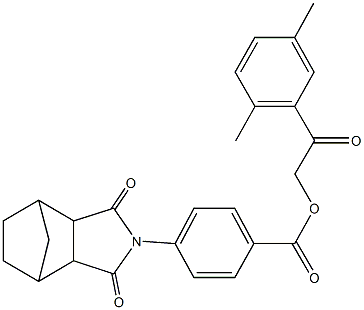 2-(2,5-dimethylphenyl)-2-oxoethyl 4-(3,5-dioxo-4-azatricyclo[5.2.1.0~2,6~]dec-4-yl)benzoate Struktur