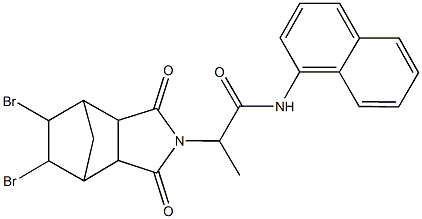 2-(8,9-dibromo-3,5-dioxo-4-azatricyclo[5.2.1.0~2,6~]dec-4-yl)-N-(1-naphthyl)propanamide Struktur