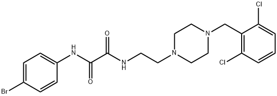 N~1~-(4-bromophenyl)-N~2~-{2-[4-(2,6-dichlorobenzyl)-1-piperazinyl]ethyl}ethanediamide Struktur