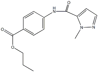 propyl 4-{[(1-methyl-1H-pyrazol-5-yl)carbonyl]amino}benzoate Struktur