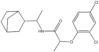 N-(1-bicyclo[2.2.1]hept-2-ylethyl)-2-(2,4-dichlorophenoxy)propanamide Struktur