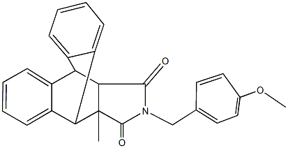 17-(4-methoxybenzyl)-15-methyl-17-azapentacyclo[6.6.5.0~2,7~.0~9,14~.0~15,19~]nonadeca-2,4,6,9,11,13-hexaene-16,18-dione Struktur