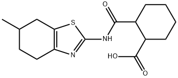 2-{[(6-methyl-4,5,6,7-tetrahydro-1,3-benzothiazol-2-yl)amino]carbonyl}cyclohexanecarboxylic acid Struktur