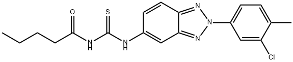 N-[2-(3-chloro-4-methylphenyl)-2H-1,2,3-benzotriazol-5-yl]-N'-pentanoylthiourea Struktur