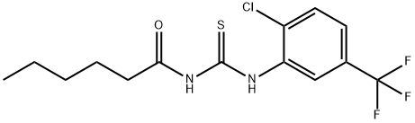 N-[2-chloro-5-(trifluoromethyl)phenyl]-N'-hexanoylthiourea Struktur