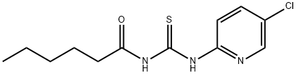 N-(5-chloropyridin-2-yl)-N'-hexanoylthiourea Struktur