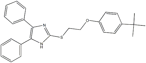 2-{[2-(4-tert-butylphenoxy)ethyl]sulfanyl}-4,5-diphenyl-1H-imidazole Struktur