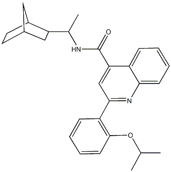 N-(1-bicyclo[2.2.1]hept-2-ylethyl)-2-(2-isopropoxyphenyl)-4-quinolinecarboxamide Struktur