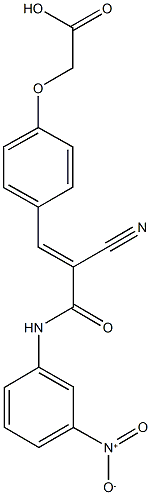 [4-(2-cyano-3-{3-nitroanilino}-3-oxo-1-propenyl)phenoxy]acetic acid Struktur