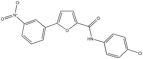 N-(4-chlorophenyl)-5-{3-nitrophenyl}-2-furamide Struktur