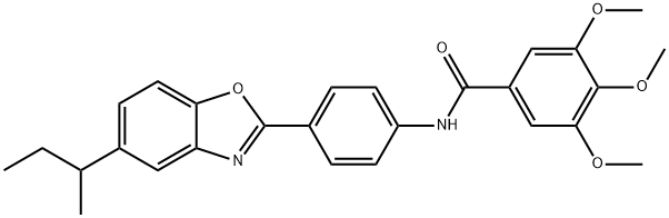 N-[4-(5-sec-butyl-1,3-benzoxazol-2-yl)phenyl]-3,4,5-trimethoxybenzamide Struktur