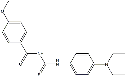 N-[4-(diethylamino)phenyl]-N'-(4-methoxybenzoyl)thiourea Struktur