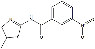 3-nitro-N-(5-methyl-4,5-dihydro-1,3-thiazol-2-yl)benzamide Struktur