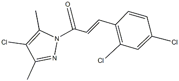 4-chloro-1-[3-(2,4-dichlorophenyl)acryloyl]-3,5-dimethyl-1H-pyrazole Struktur