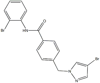 N-(2-bromophenyl)-4-[(4-bromo-1H-pyrazol-1-yl)methyl]benzamide Struktur