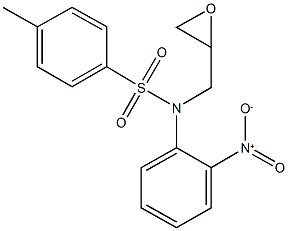 N-{2-nitrophenyl}-4-methyl-N-(2-oxiranylmethyl)benzenesulfonamide Struktur