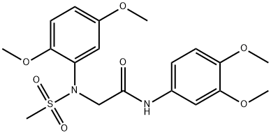 2-[2,5-dimethoxy(methylsulfonyl)anilino]-N-(3,4-dimethoxyphenyl)acetamide Struktur