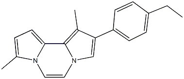 2-(4-ethylphenyl)-1,8-dimethyldipyrrolo[1,2-a:2,1-c]pyrazine Struktur