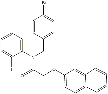 N-(4-bromobenzyl)-N-(2-iodophenyl)-2-(2-naphthyloxy)acetamide Struktur