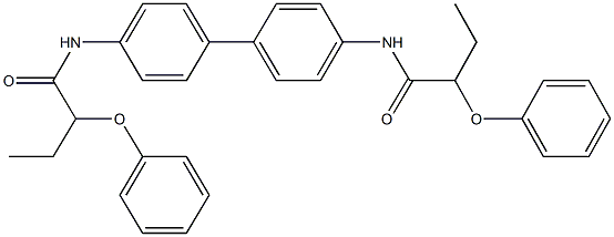 2-phenoxy-N-{4'-[(2-phenoxybutanoyl)amino][1,1'-biphenyl]-4-yl}butanamide Struktur