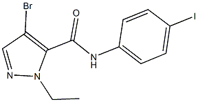 4-bromo-1-ethyl-N-(4-iodophenyl)-1H-pyrazole-5-carboxamide Struktur