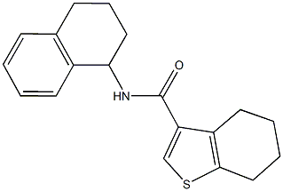 N-(1,2,3,4-tetrahydro-1-naphthalenyl)-4,5,6,7-tetrahydro-1-benzothiophene-3-carboxamide Struktur