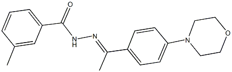 3-methyl-N'-{1-[4-(4-morpholinyl)phenyl]ethylidene}benzohydrazide Struktur