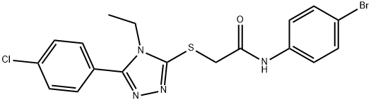 N-(4-bromophenyl)-2-{[5-(4-chlorophenyl)-4-ethyl-4H-1,2,4-triazol-3-yl]sulfanyl}acetamide Struktur