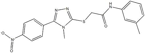 2-[(5-{4-nitrophenyl}-4-methyl-4H-1,2,4-triazol-3-yl)sulfanyl]-N-(3-methylphenyl)acetamide Struktur