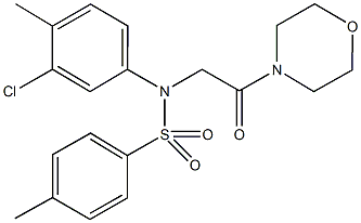 N-(3-chloro-4-methylphenyl)-4-methyl-N-(2-morpholin-4-yl-2-oxoethyl)benzenesulfonamide Struktur