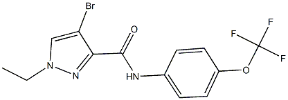 4-bromo-1-ethyl-N-[4-(trifluoromethoxy)phenyl]-1H-pyrazole-3-carboxamide Struktur