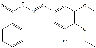 N'-(3-bromo-4-ethoxy-5-methoxybenzylidene)benzohydrazide Struktur