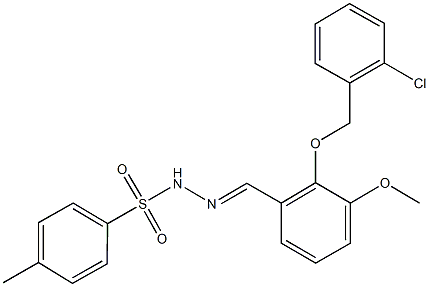 N'-{2-[(2-chlorobenzyl)oxy]-3-methoxybenzylidene}-4-methylbenzenesulfonohydrazide Struktur