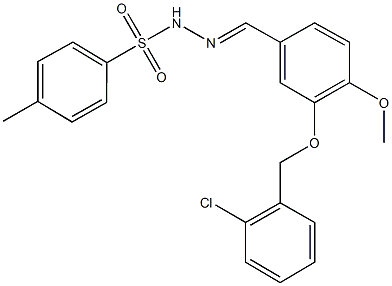 N'-{3-[(2-chlorobenzyl)oxy]-4-methoxybenzylidene}-4-methylbenzenesulfonohydrazide Struktur