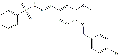 N'-{4-[(4-bromobenzyl)oxy]-3-methoxybenzylidene}benzenesulfonohydrazide Struktur