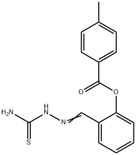 2-[2-(aminocarbothioyl)carbohydrazonoyl]phenyl 4-methylbenzoate Struktur