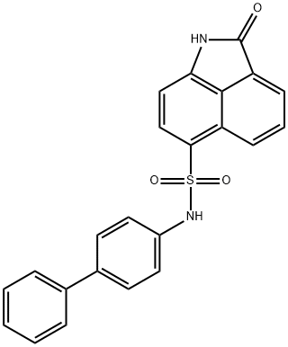 N-[1,1'-biphenyl]-4-yl-2-oxo-1,2-dihydrobenzo[cd]indole-6-sulfonamide Struktur