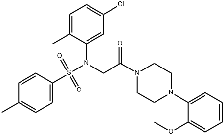 N-(5-chloro-2-methylphenyl)-N-{2-[4-(2-methoxyphenyl)piperazin-1-yl]-2-oxoethyl}-4-methylbenzenesulfonamide Struktur