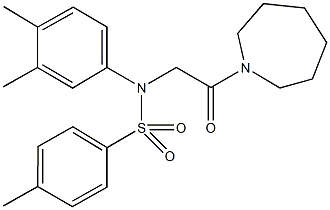 N-(2-azepan-1-yl-2-oxoethyl)-N-(3,4-dimethylphenyl)-4-methylbenzenesulfonamide Struktur