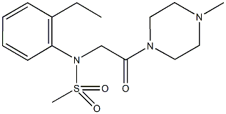 N-(2-ethylphenyl)-N-[2-(4-methyl-1-piperazinyl)-2-oxoethyl]methanesulfonamide Struktur