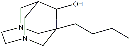 1-butyl-3,6-diazatricyclo[4.3.1.1~3,8~]undecan-9-ol Struktur