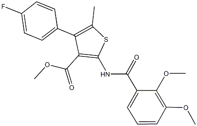 methyl 2-[(2,3-dimethoxybenzoyl)amino]-4-(4-fluorophenyl)-5-methylthiophene-3-carboxylate Struktur