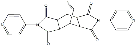 4,10-di(4-pyridinyl)-4,10-diazatetracyclo[5.5.2.0~2,6~.0~8,12~]tetradec-13-ene-3,5,9,11-tetrone Struktur