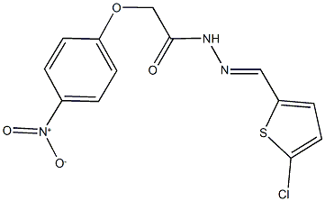 N'-[(5-chloro-2-thienyl)methylene]-2-{4-nitrophenoxy}acetohydrazide Struktur