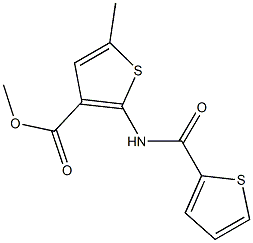 methyl 5-methyl-2-[(thien-2-ylcarbonyl)amino]thiophene-3-carboxylate Struktur