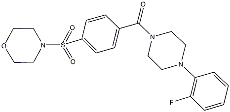 4-[(4-{[4-(2-fluorophenyl)-1-piperazinyl]carbonyl}phenyl)sulfonyl]morpholine Struktur