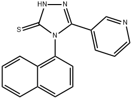 4-(1-naphthyl)-5-(3-pyridinyl)-4H-1,2,4-triazol-3-yl hydrosulfide Struktur